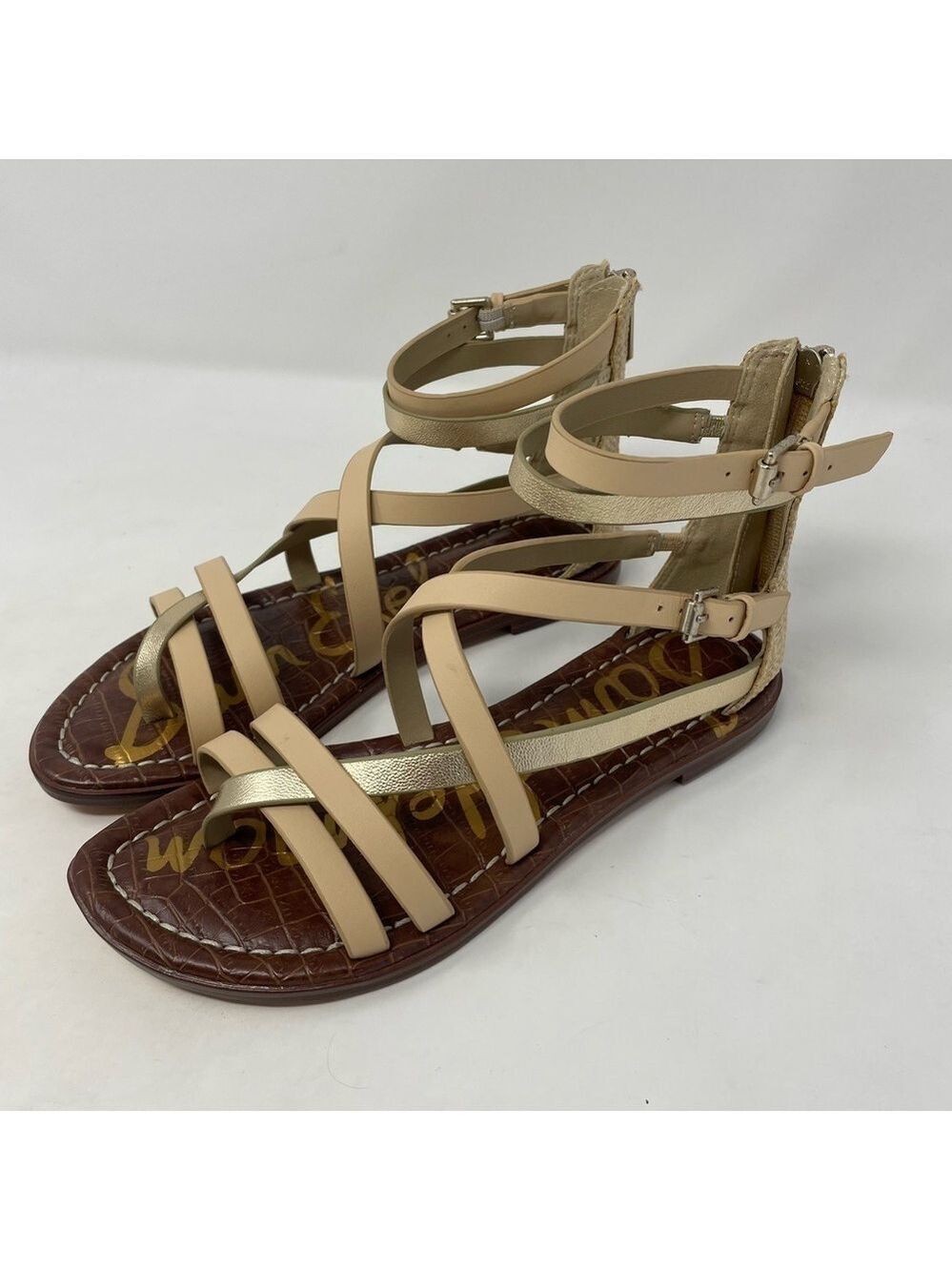 Sam Elderman Gibbs Leather Strappy Gladiator Sandals - NWT - Picture 8 of 11